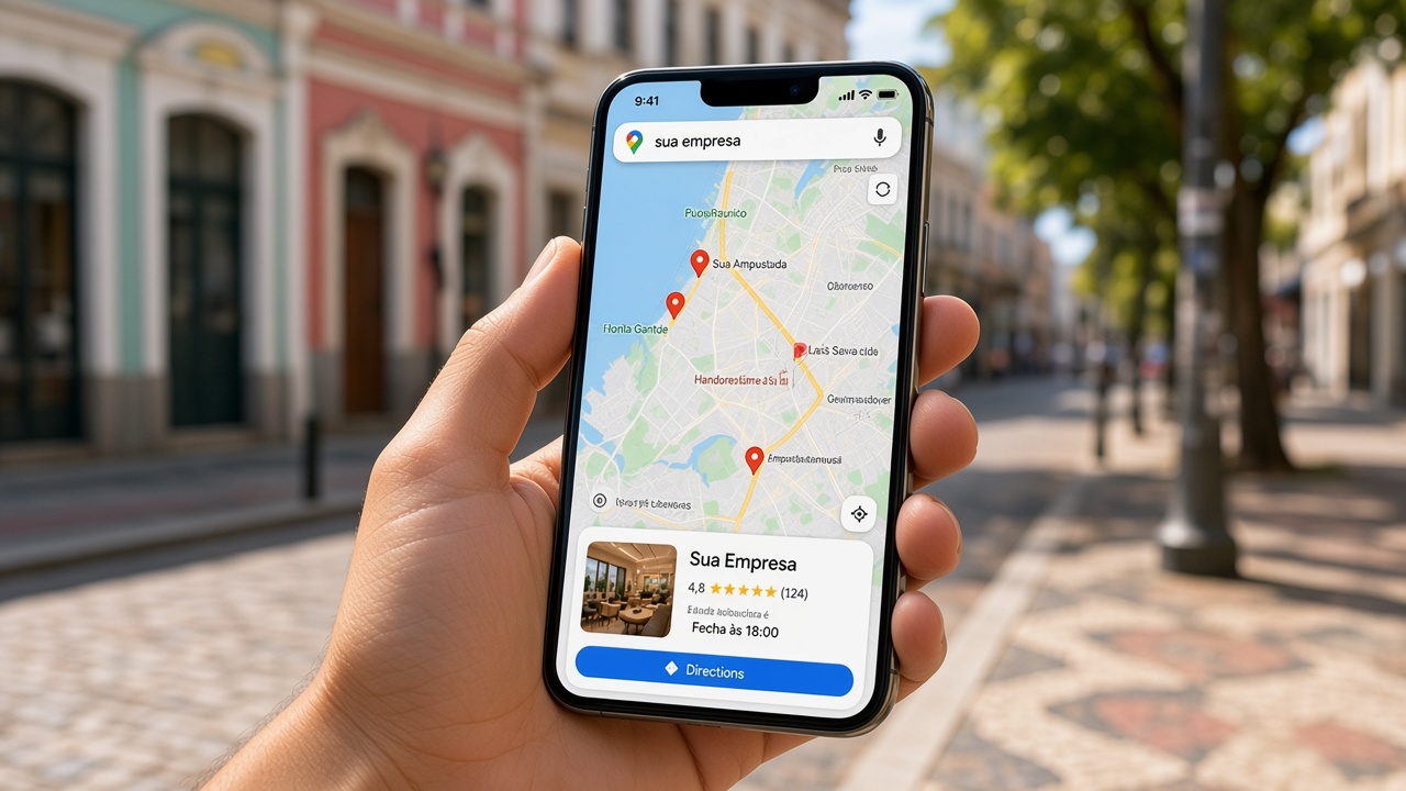1. A pessoa busca no celular